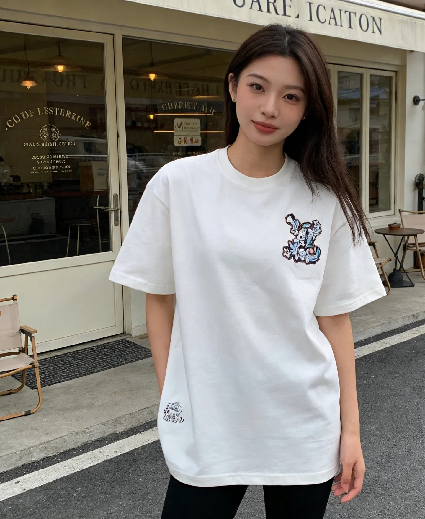 Louis Vuitton/Louis Vuitton floral embroidered short sleeves